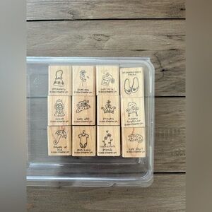 Stampin’ Up A Little Love 2004 Set of 12 Stamps